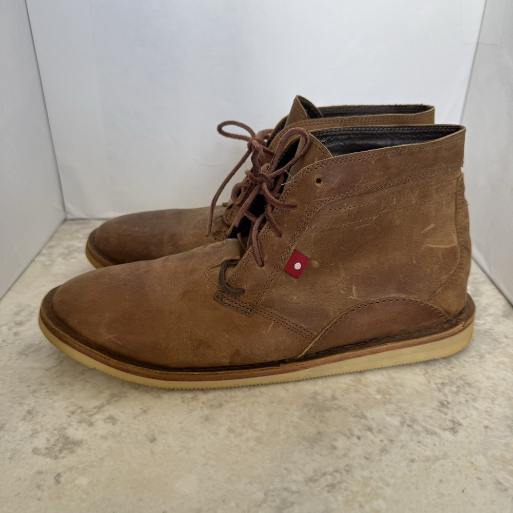 Oliberté Men's Brown Leather Chukka Boots Size 43 Handmade  Lace Up Casual Boots